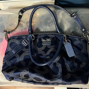 Authentic Coach Dotted Signature Op Art Handbag
